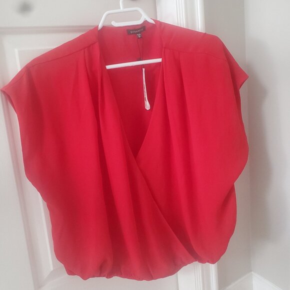Short Sleeve Red Blouse - Picture 1 of 3